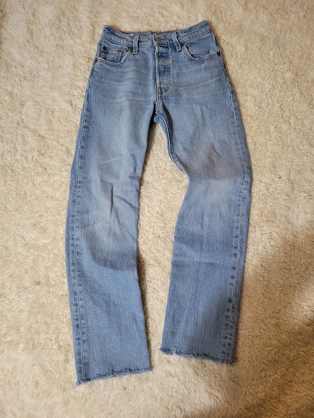 Levi's 501 Straight Leg Jeans | Size 23 | Inseam 24" - Picture 2 of 16